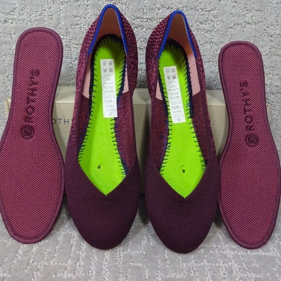 Rothys The Flat Fig Phyton Round Toe Slip on Flats Shoes Multiple Sizes - Picture 8 of 11